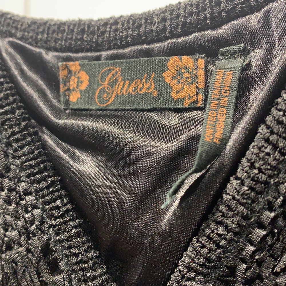 Pretty & Sexy Guess Black Knitted Ribbon With Beaded Tassels Dress - Picture 7 of 10
